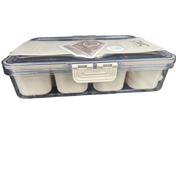 Cook With Color Snack Box New Beige Tan With 8 Compartments - Picture 4 of 7